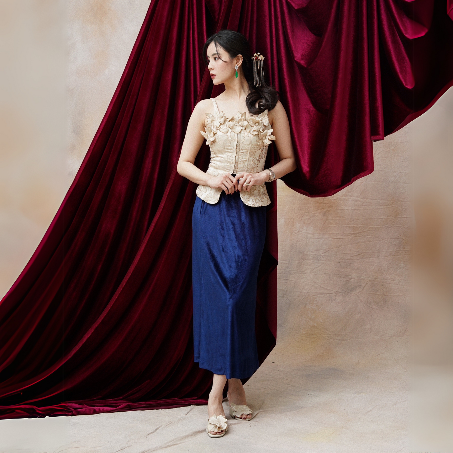 Pavia Maxi Skirt Midnight Blue - VF