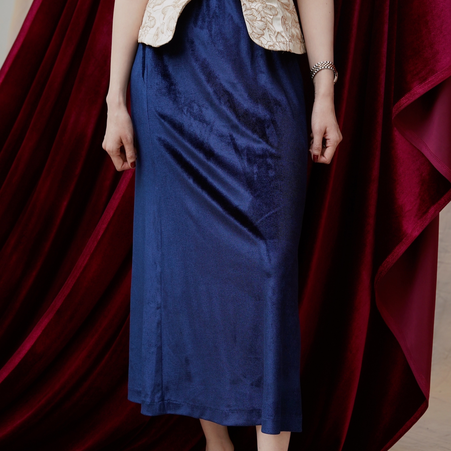 Pavia Maxi Skirt Midnight Blue - VF