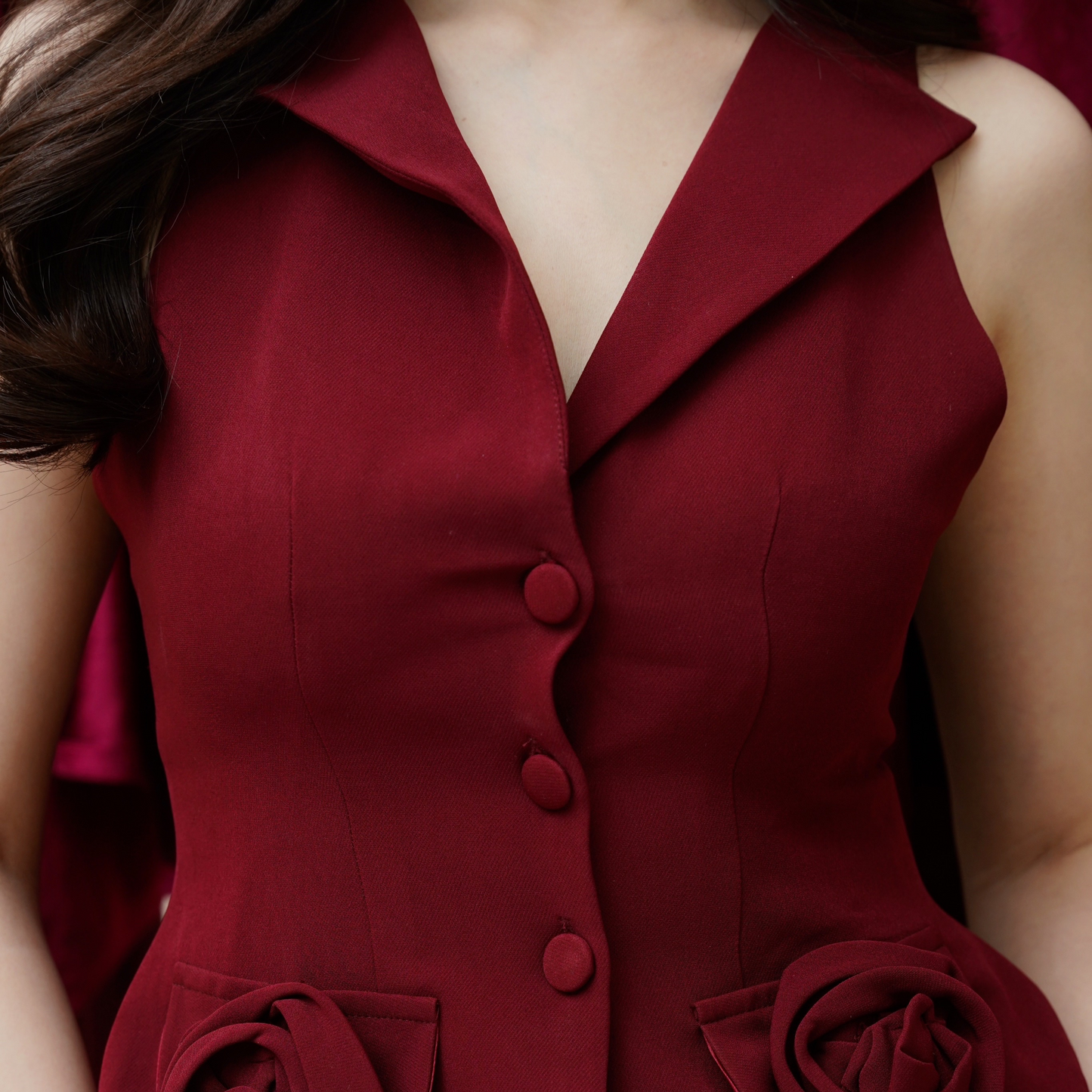 Roslyn Vest Top Ruby Red - VF