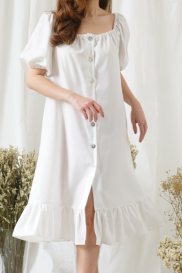 Emily Dress white- mom VB