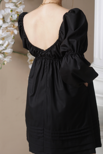juliet dress in black-FV