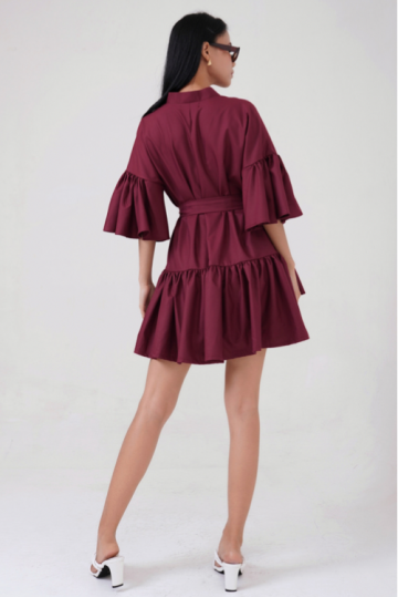 Jovi Dress Maroon- VF