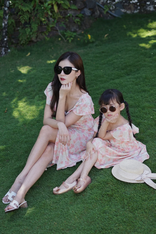 Bridge Dress Set Pastel Garden Print (PO ready 9-22 Mei) - VB