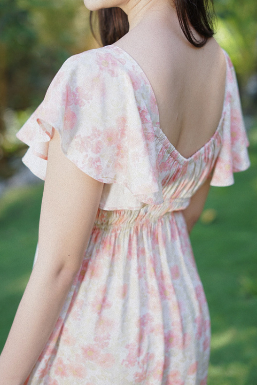 Bridge Dress Pastel Garden Print - VF
