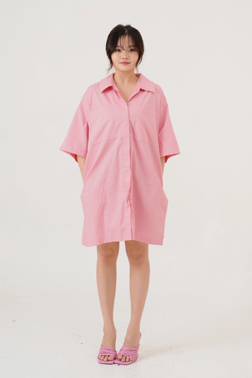 Aoki Shirt Dress Pink Sorbet - VF
