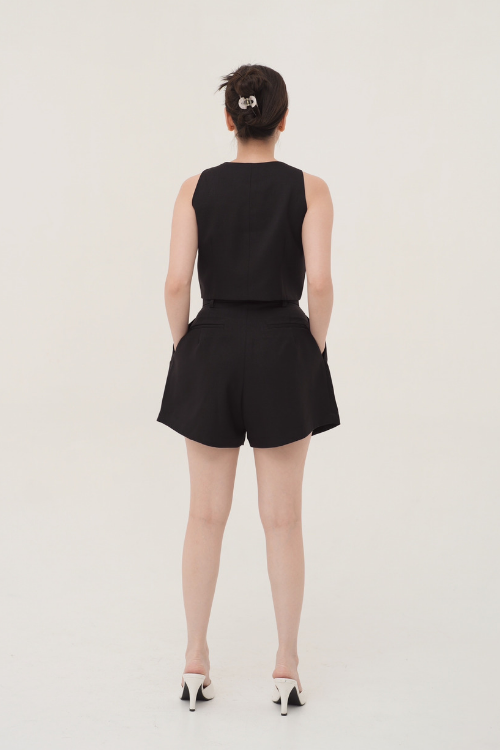 Inka Crop Vest Black  - VF