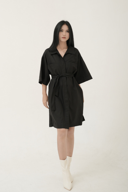 Aoki Shirt Dress Black - VF