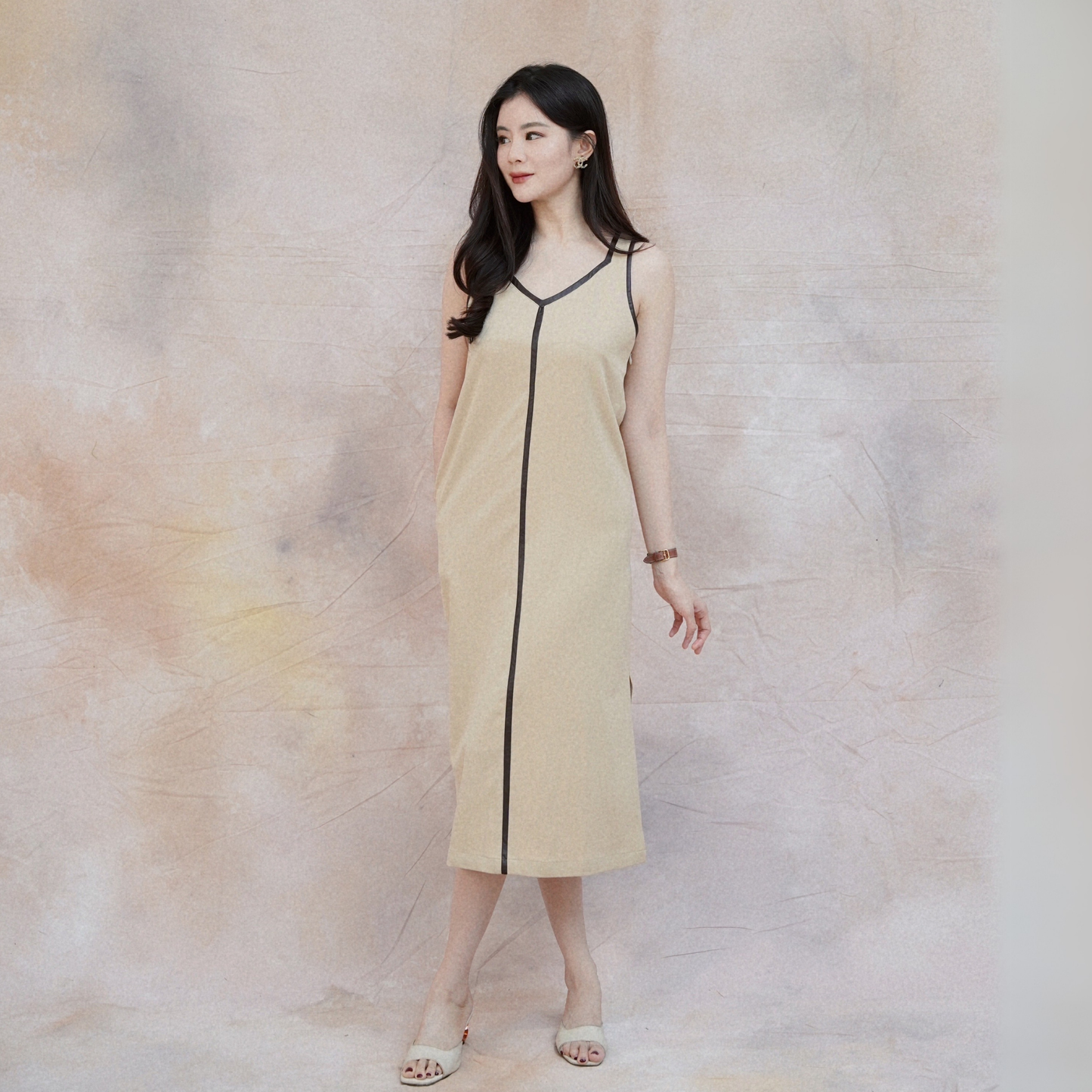 Sheza Midi Dress Latte - VF