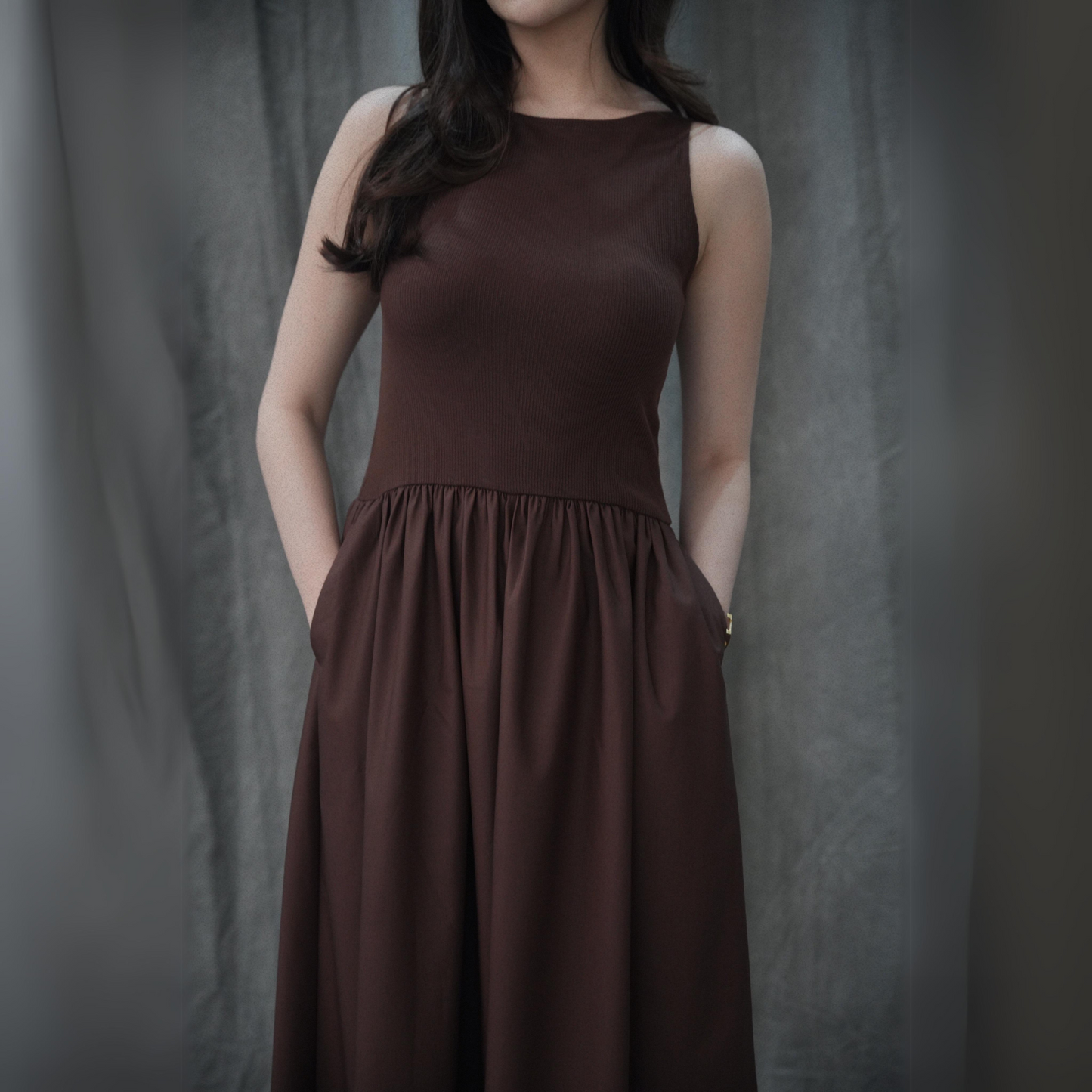 Fraya Dress Browngundy - VF