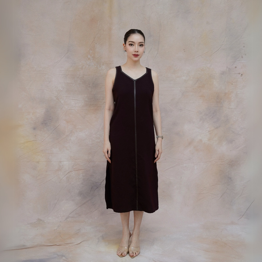 Sheza Midi Dress Burgundy - VF