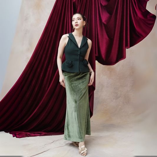 Roslyn Vest Top Forest Green - VF