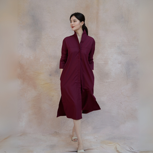 Sada Midi Dress Wine - VF
