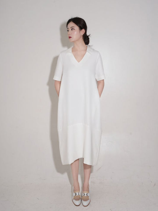 Maje Midi Dress White - VF