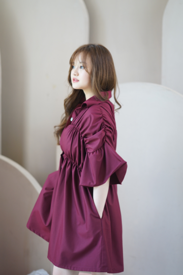 Arla shirt dress maroon - VF