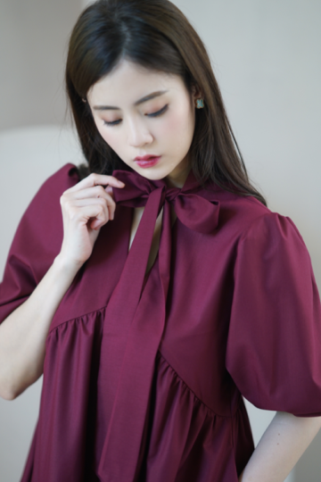 carol dress maroon- VF