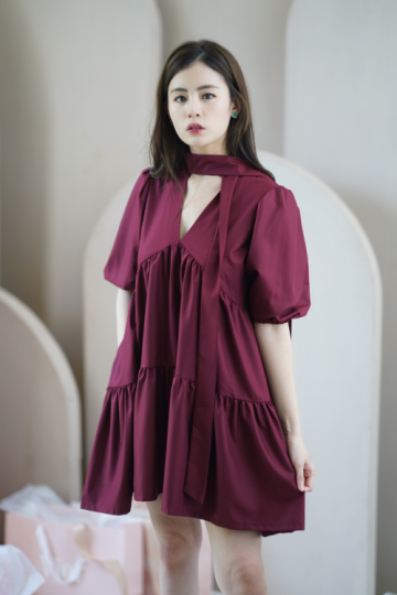 carol dress maroon- VF