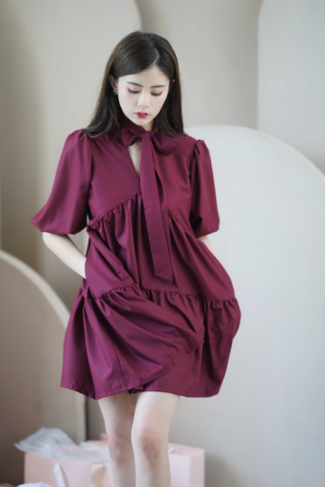 carol dress maroon- VF