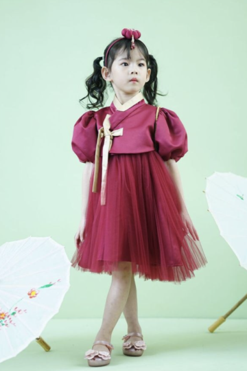 Seoul dress maroon (PO ready 1-8 feb)- VB