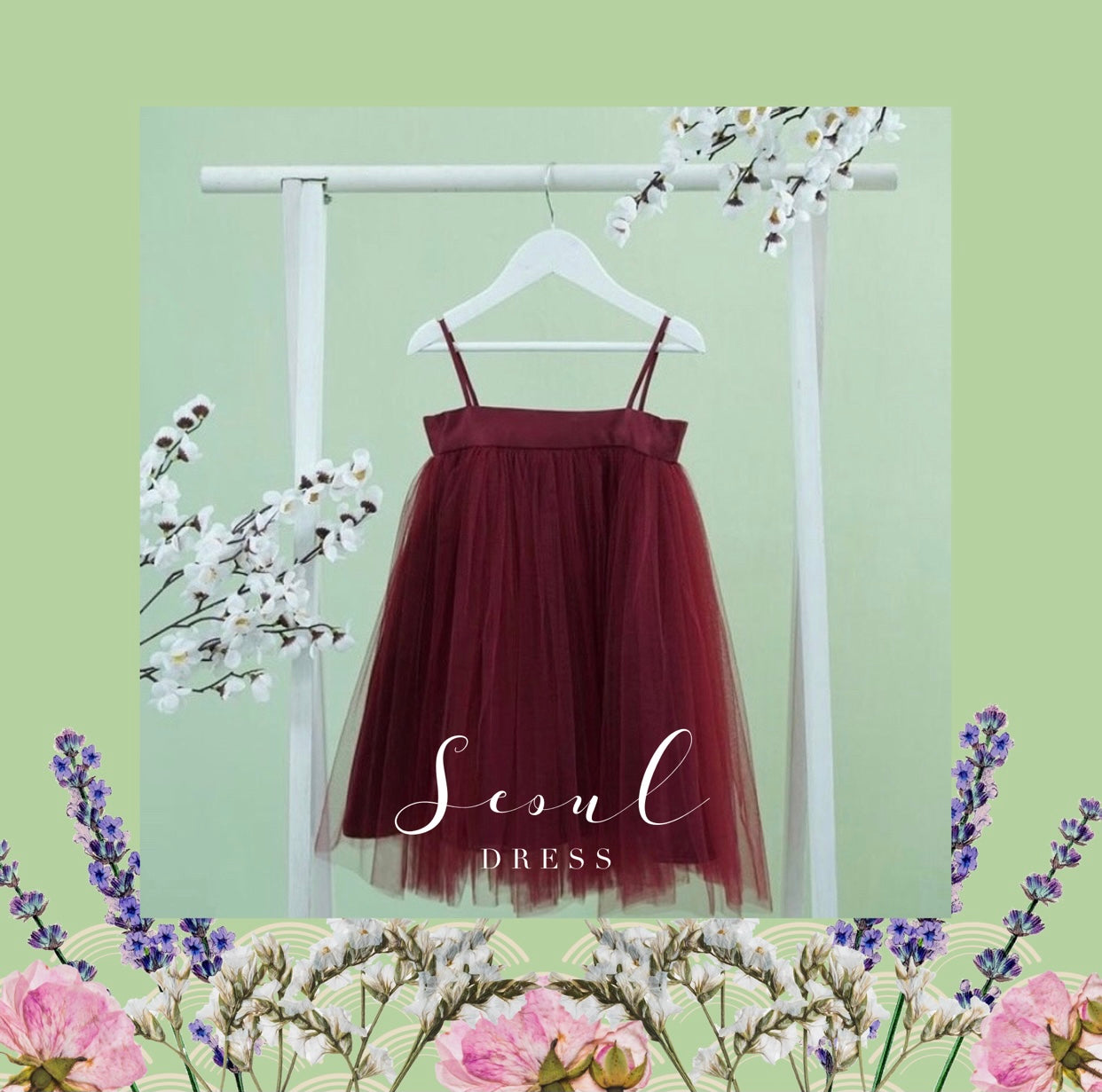 Seoul dress maroon (PO ready 1-8 feb)- VB