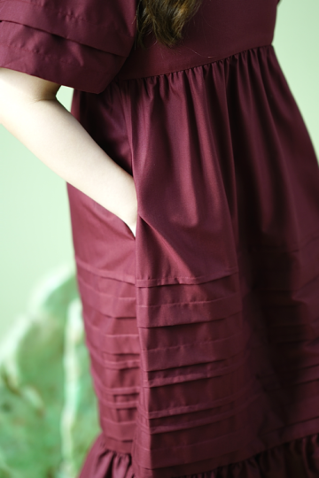 Yea Ji Dress maroon- VF