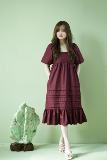 Yea Ji Dress maroon- VF