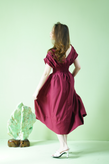 Winona dress in maroon- VF