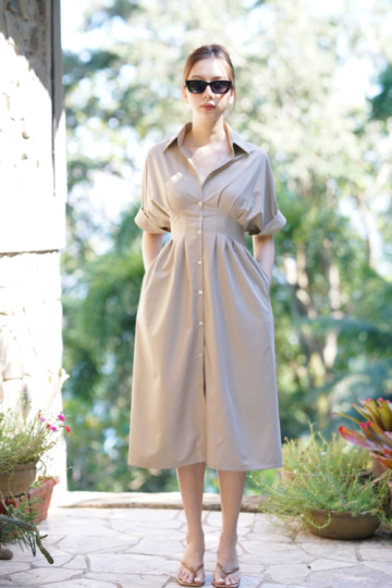 Hisoo dress Taupe- VF