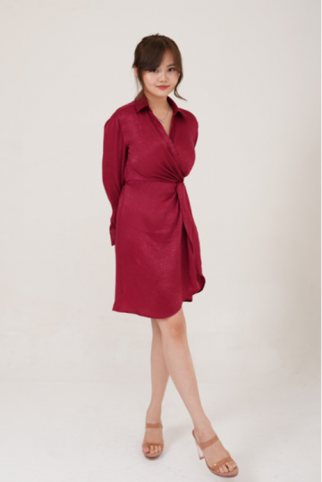 Lexa Dress Maroon- VF