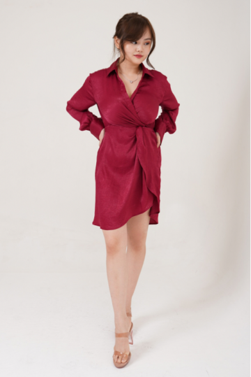 Lexa Dress Maroon- VF