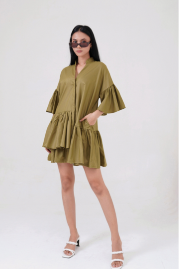 Jovi Dress Olive- VF