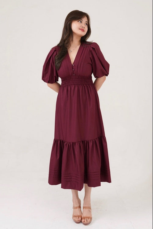 Somerset Dress Maroon- VF