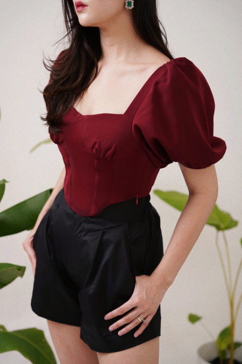 Beatrix top maroon- VF