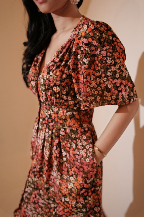 Majorka Dress Black Floral - VF