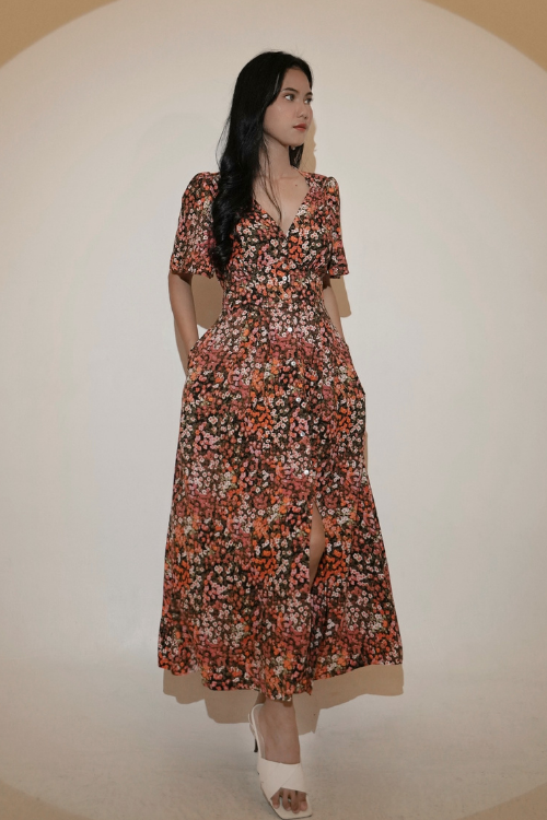 Majorka Dress Black Floral - VF
