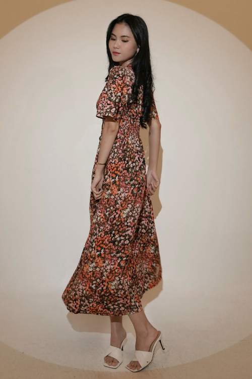 Majorka Dress Black Floral - VF