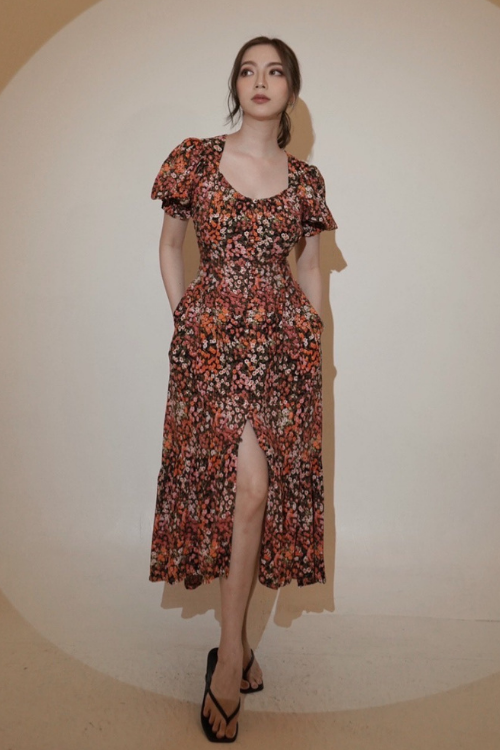 Sicilly Dress Black Floral - VF
