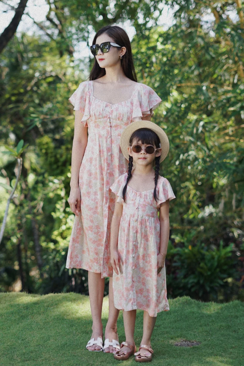 Bridge Dress Set Pastel Garden Print (PO ready 9-22 Mei) - VB