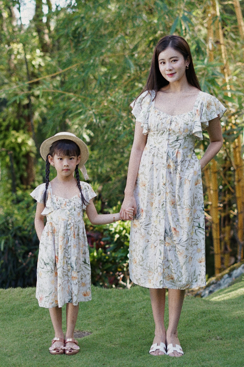 Bridge Dress Set Fleur Cascade Print (PO ready 9-22 Mei) - VB