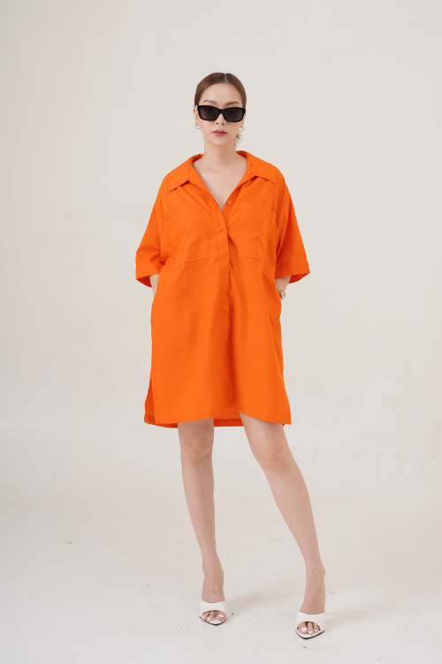 Aoki Shirt Dress Tangerine - VF