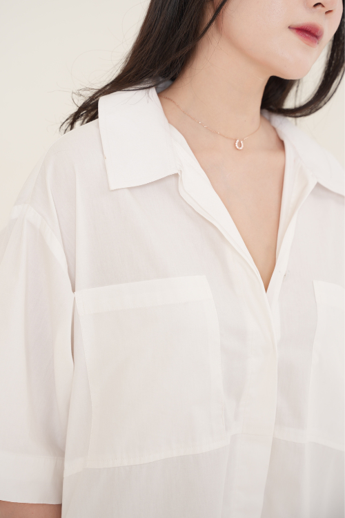 Aoki Shirt Dress White - VF