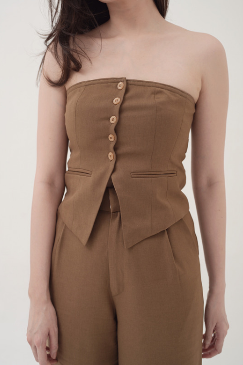 Alain Bustier Vest Espresso - VF