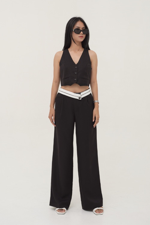 Inka Crop Vest Black  - VF