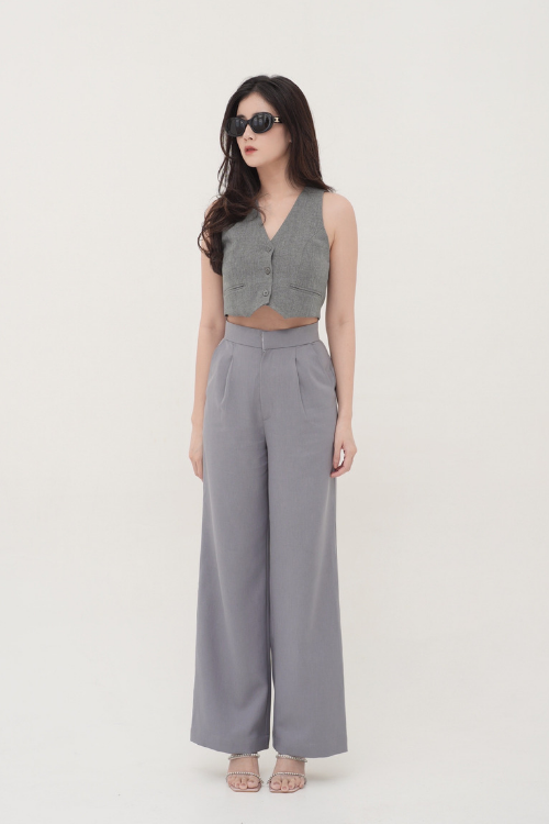 Inka Crop Vest Stone - VF
