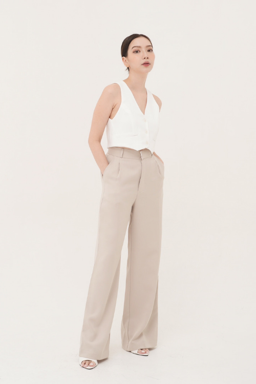 Inka Crop Vest White - VF