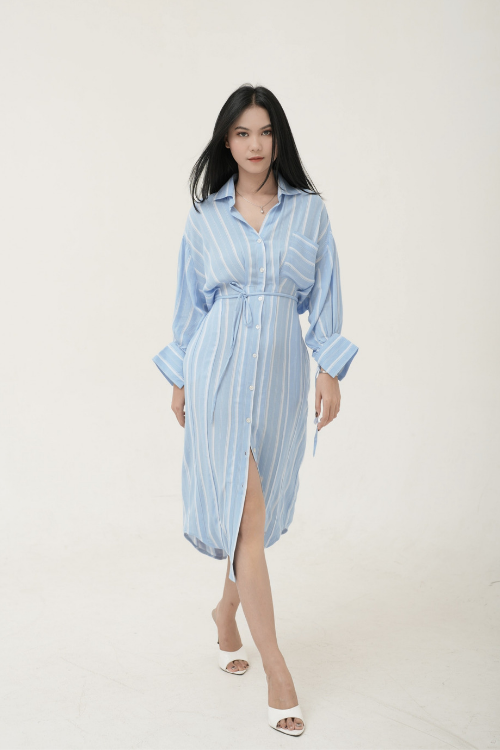 Picca Dress Blue Stripes - VF