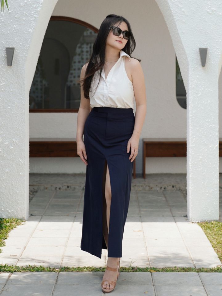 Tezia Maxi Skirt Navy - VF