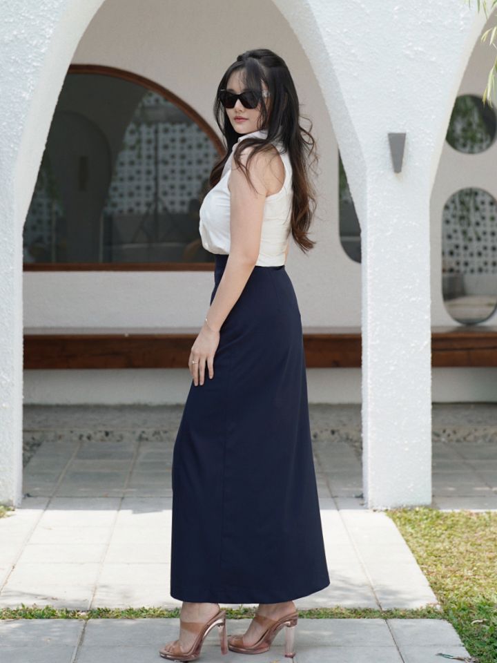 Tezia Maxi Skirt Navy - VF