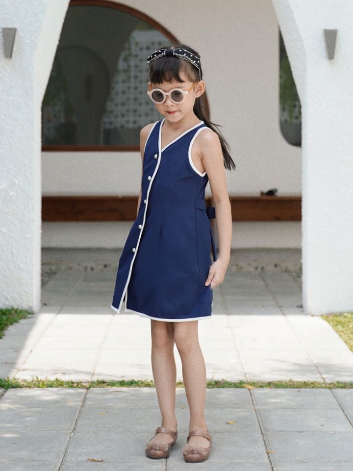 Sofi Dress Petite Navy - VF (PO 10 - 12 Oktober)